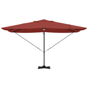 Ombrellone a Sbalzo Terracotta Poliestere Grande Pieghevole