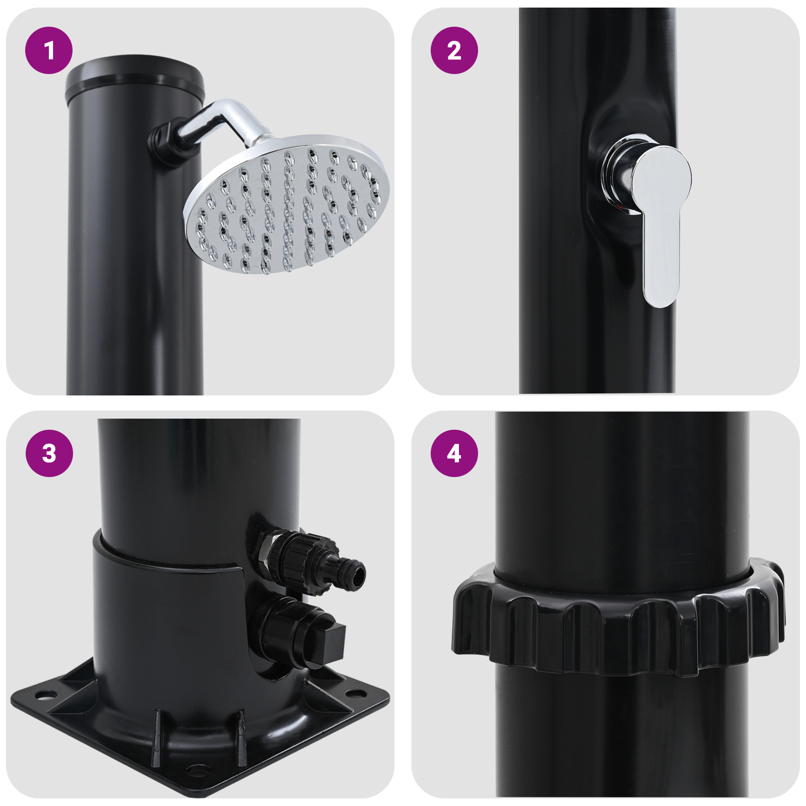 Doccia Solare da Esterno 217 cm 20 L