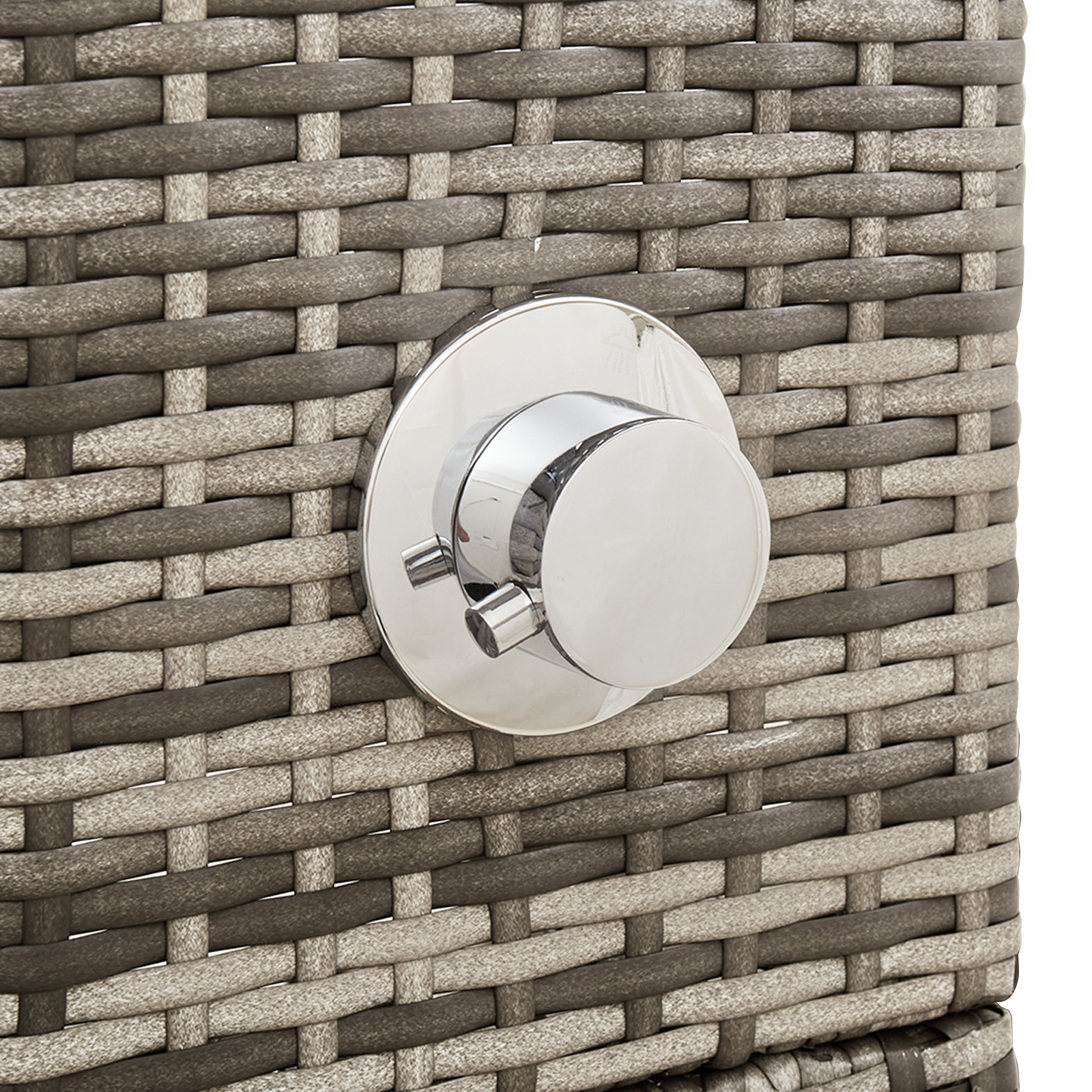 Doccia da giardino Grigio 60x80x214 cm Rattan Poliestere