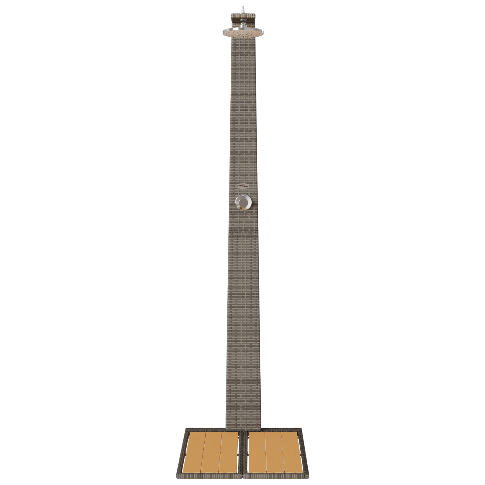 Doccia da giardino Grigio 60x80x214 cm Rattan Poliestere