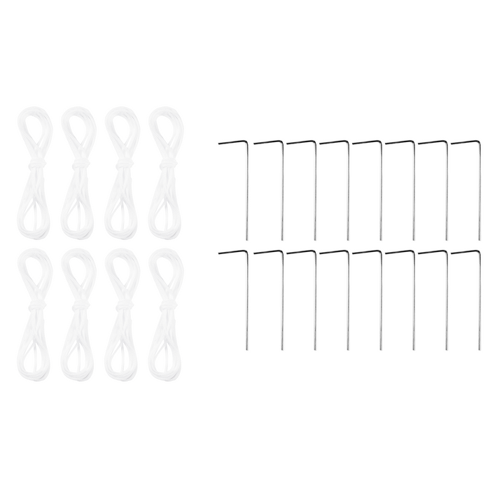 Tenda Feste con 8 Pareti Laterali Blu 4x4 m PE