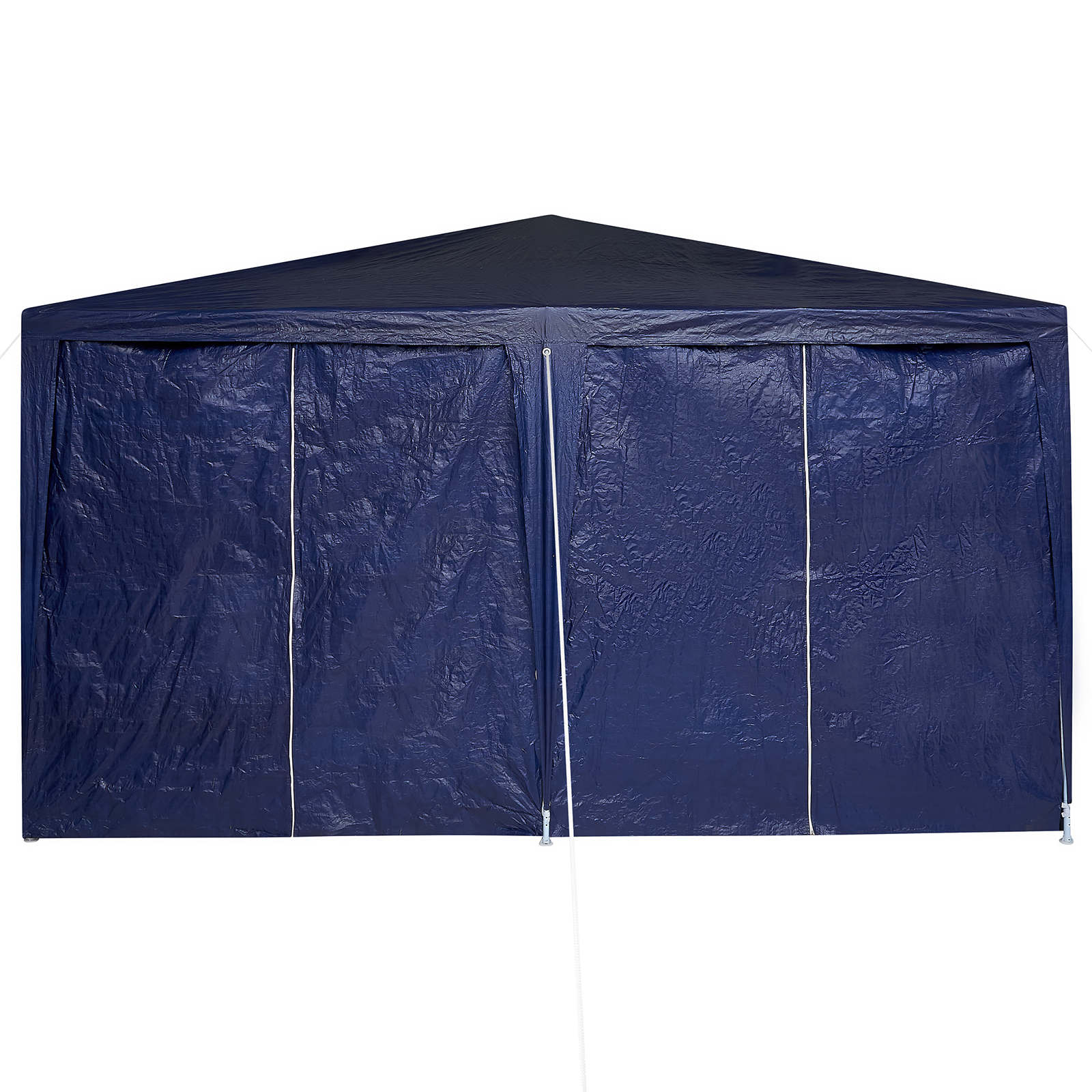 Tenda Feste con 8 Pareti Laterali Blu 4x4 m PE