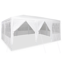 Tendone da festa con 10 pareti bianche 6x4 m PE