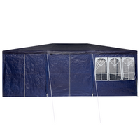 Tenda da festa con 10 pannelli laterali blu 6x4 m in PE
