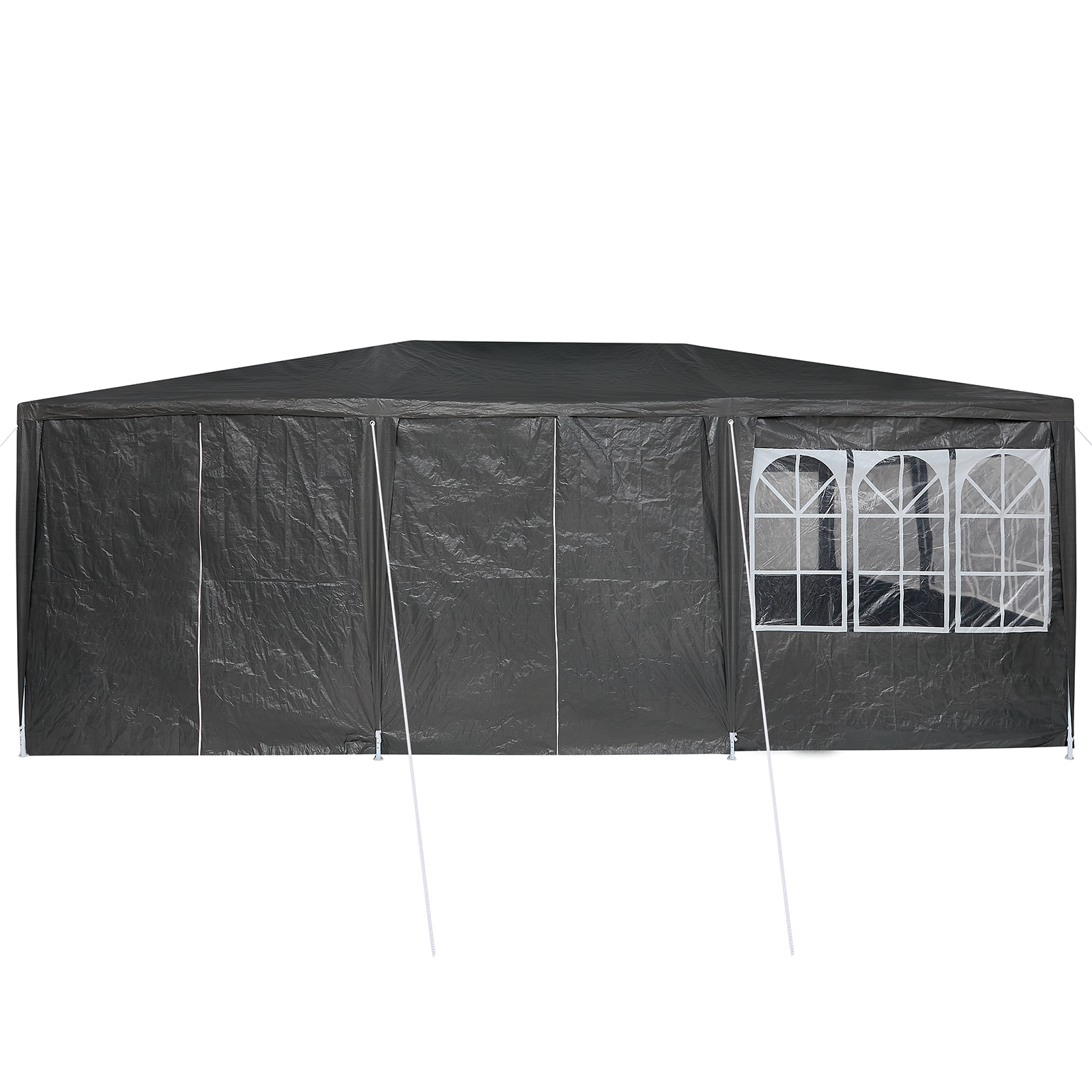 Tenda da festa con 10 pareti laterali Antracite 6x4 m PE