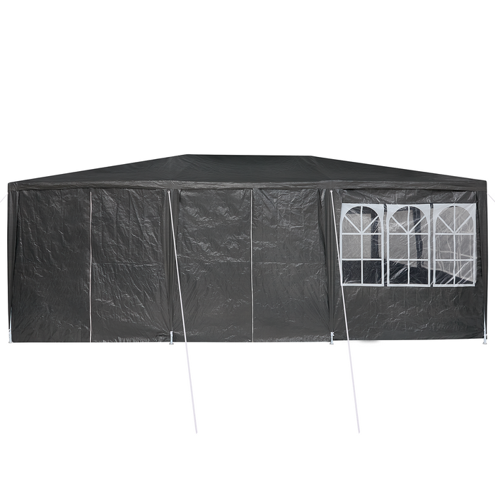 Tenda da festa con 10 pareti laterali Antracite 6x4 m PE