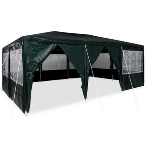 Tenda da Feste con 10 Pareti Verdi 6x4 m PE