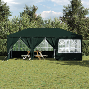 Tenda da Feste con 10 Pareti Verdi 6x4 m PE