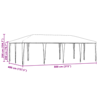 Tenda da Festa Verde 8x4 m PE