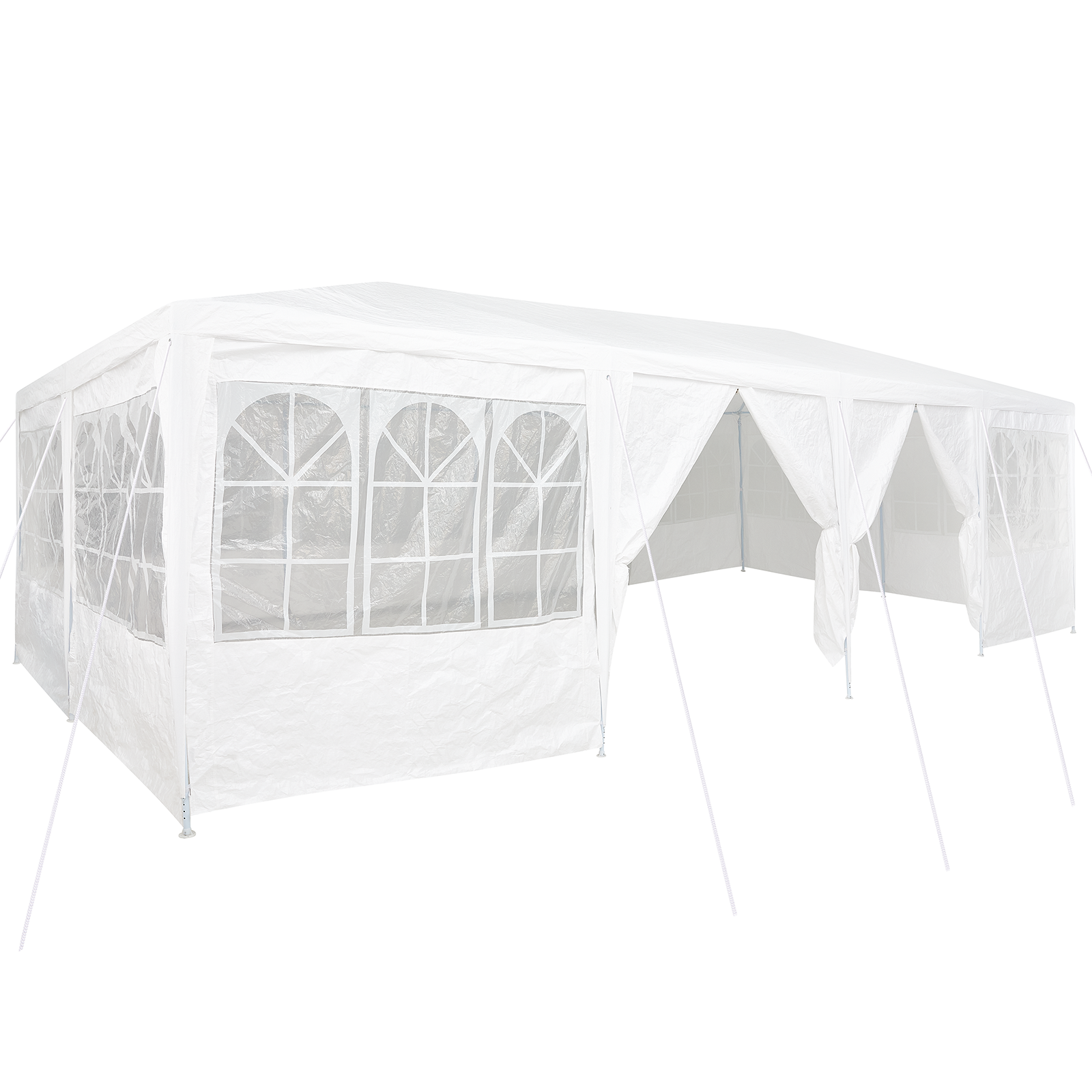 Tendone per Feste 12 Pareti Laterali Bianche 8x4 m PE