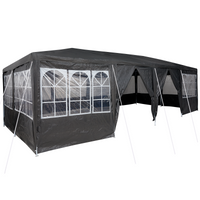 Tenda da Festa con 12 Pareti Laterali Antracite 8x4 m PE