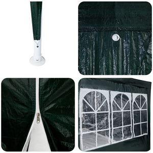 Tenda da Festa con 12 Pareti Verdi 8x4 m PE