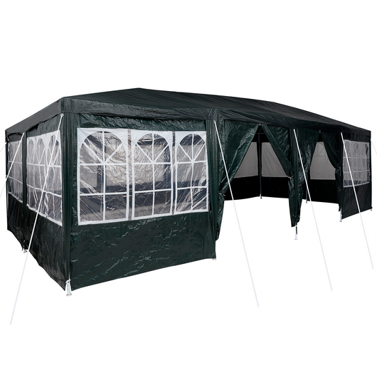 Tenda da Festa con 12 Pareti Verdi 8x4 m PE