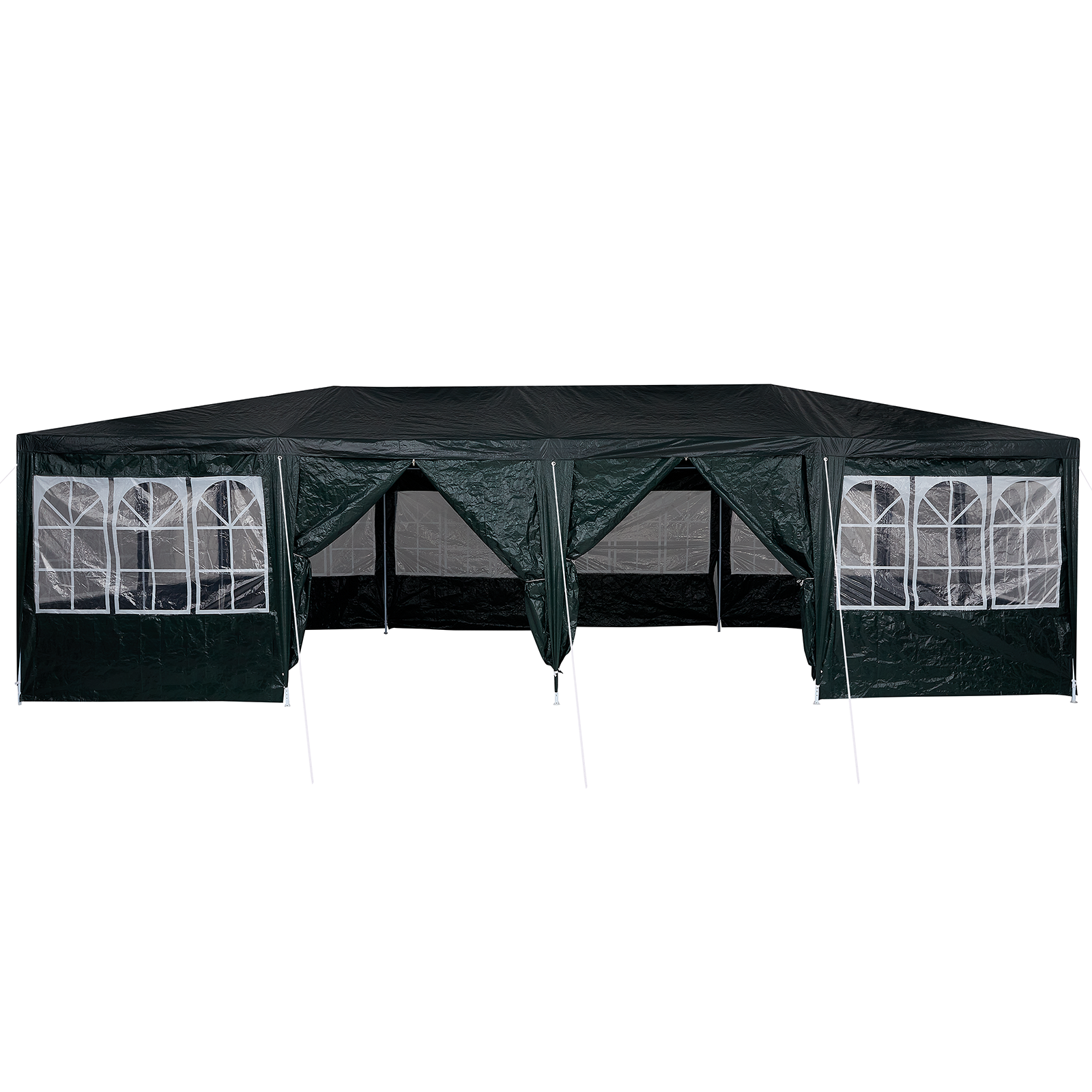 Tenda da Festa con 12 Pareti Verdi 8x4 m PE