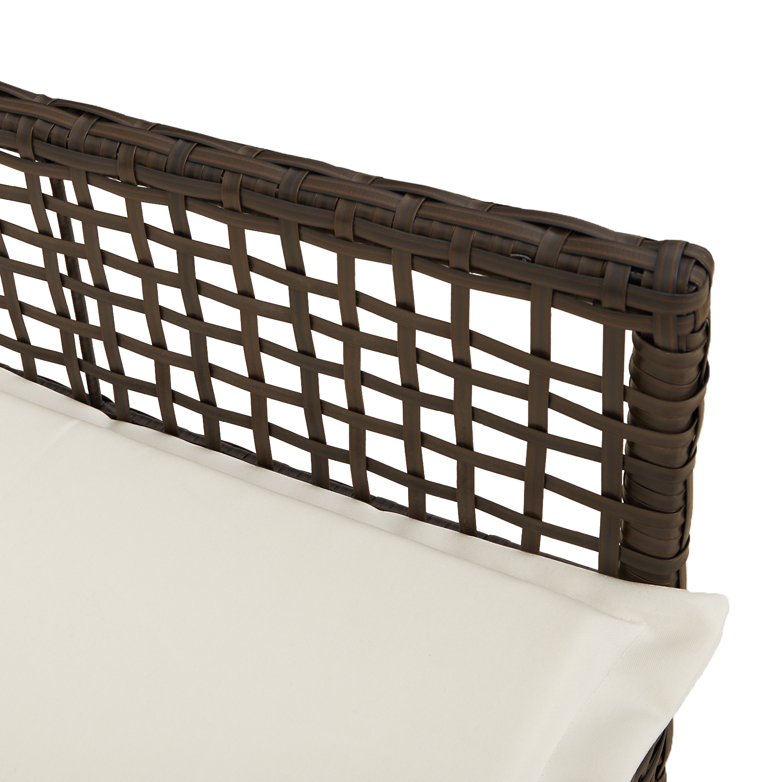 Sdraio da Giardino  2 pz con Cuscini Marrone Polirattan