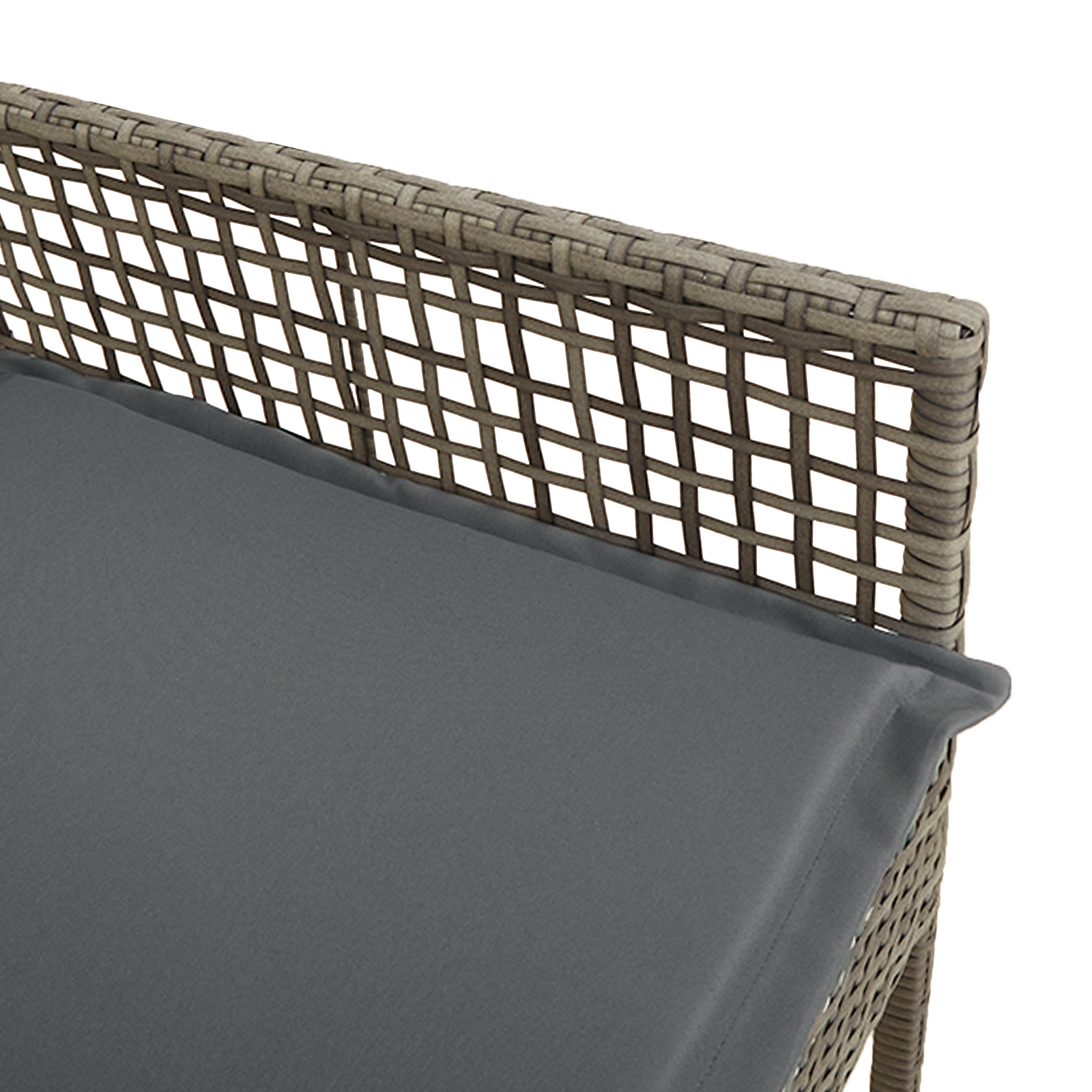 Sedie da giardino  2 pezzi con cuscini Grigio Rattan