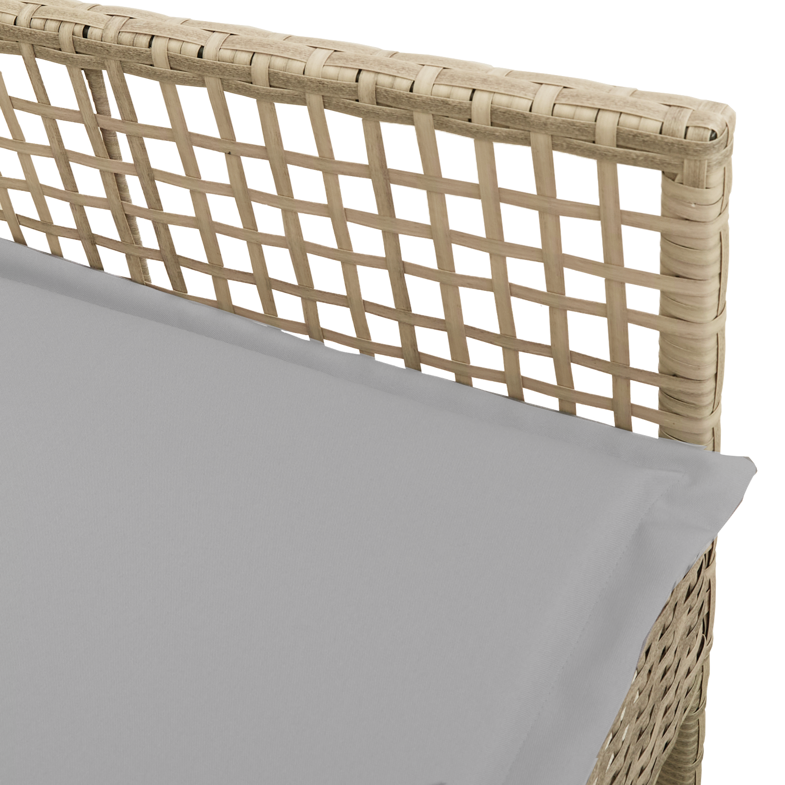 Sedie da Giardino  2 pz con Cuscini Beige in Polyrattan