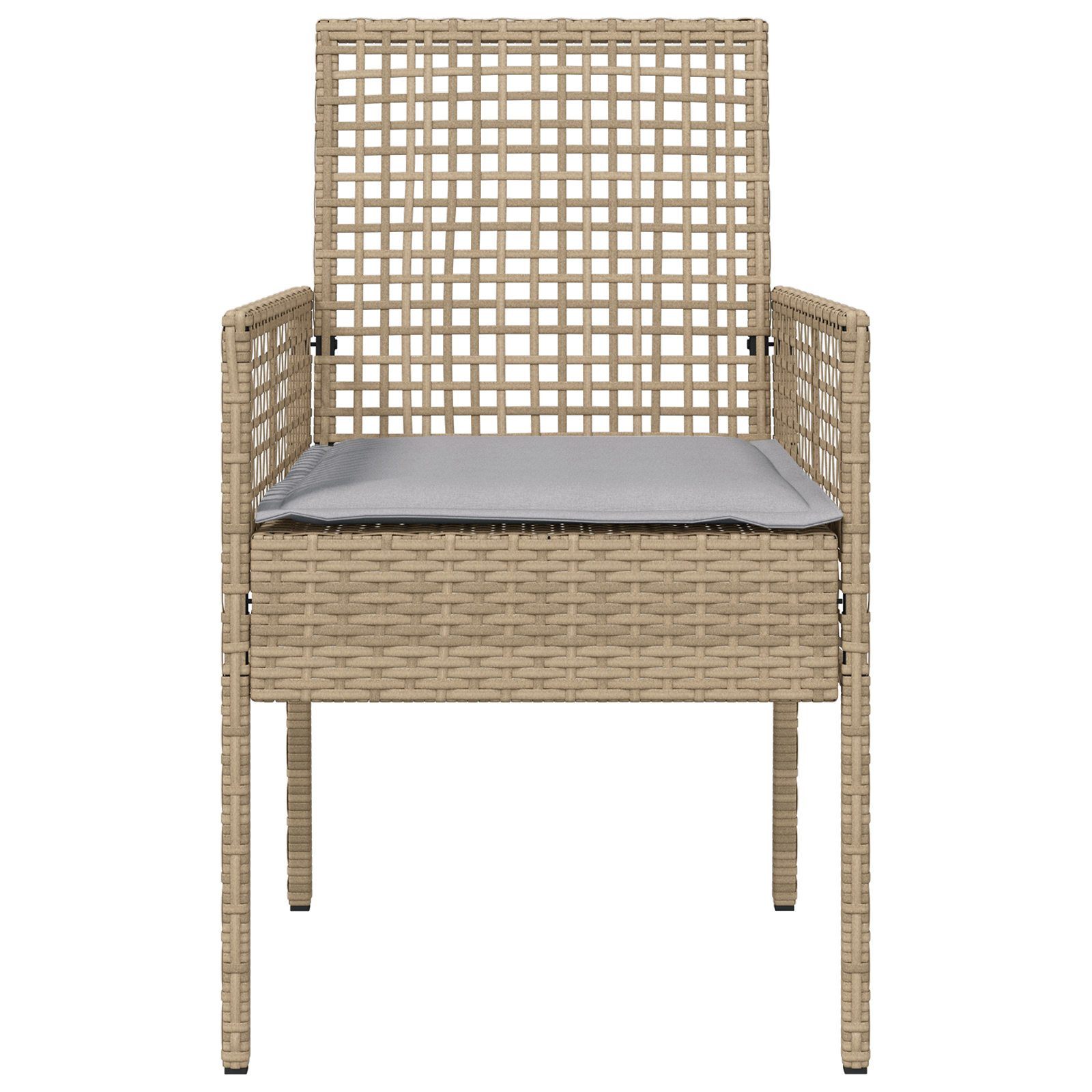 Sedie da Giardino  2 pz con Cuscini Beige in Polyrattan