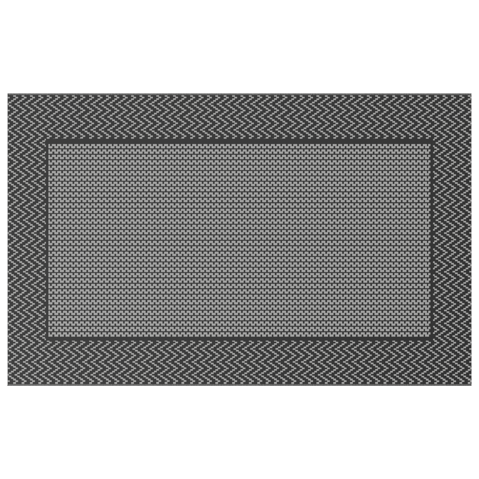 Tappeto da esterno 'ARAKIL'Nero e Grigio 250x400 cm PP