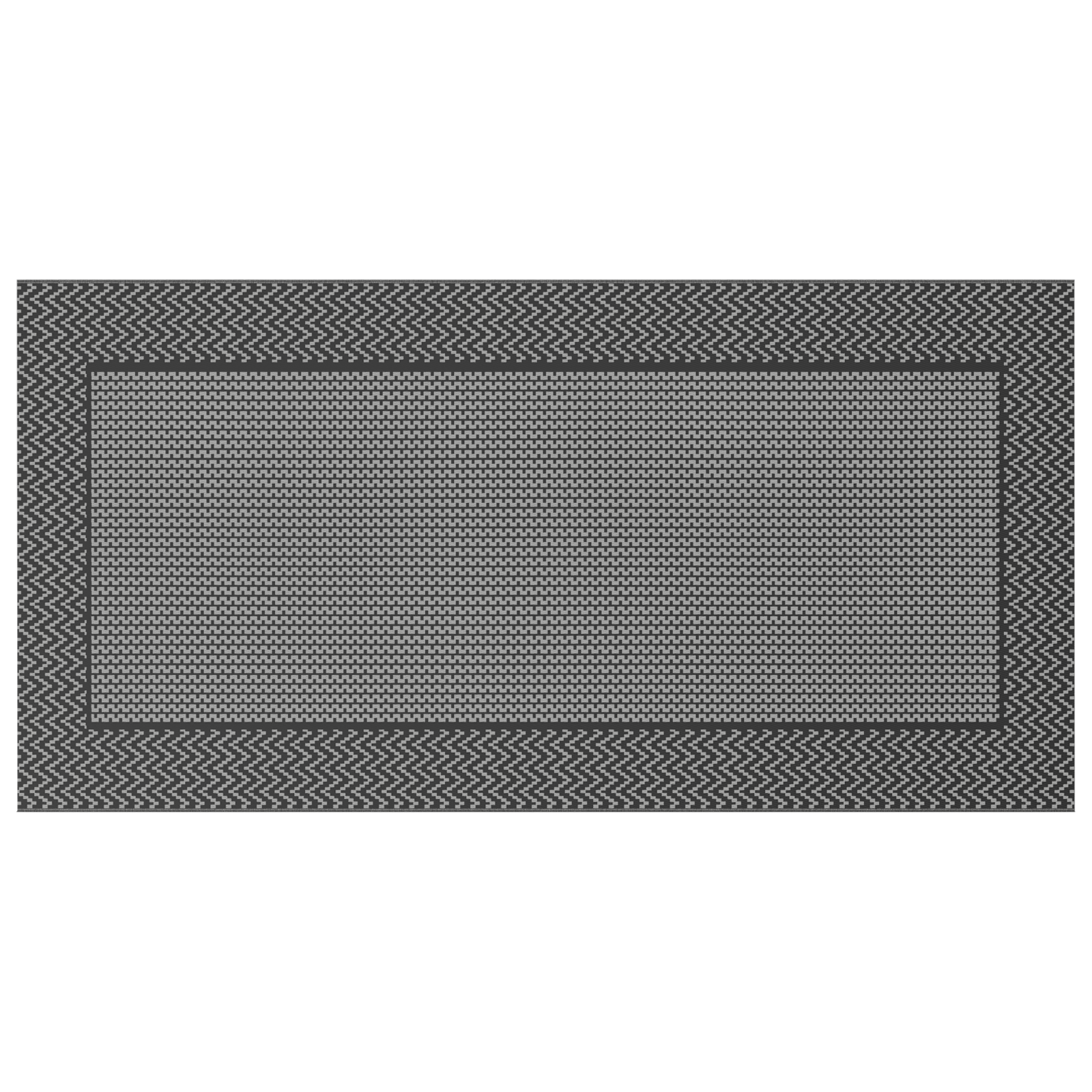 Tappeto da Esterno 'ARAKIL'Nero e Grigio 250x500 cm PP