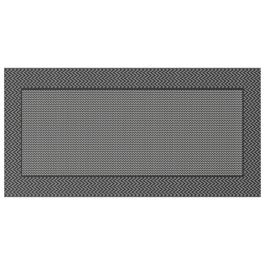 Tappeto da Esterno 'ARAKIL'Nero e Grigio 250x500 cm PP
