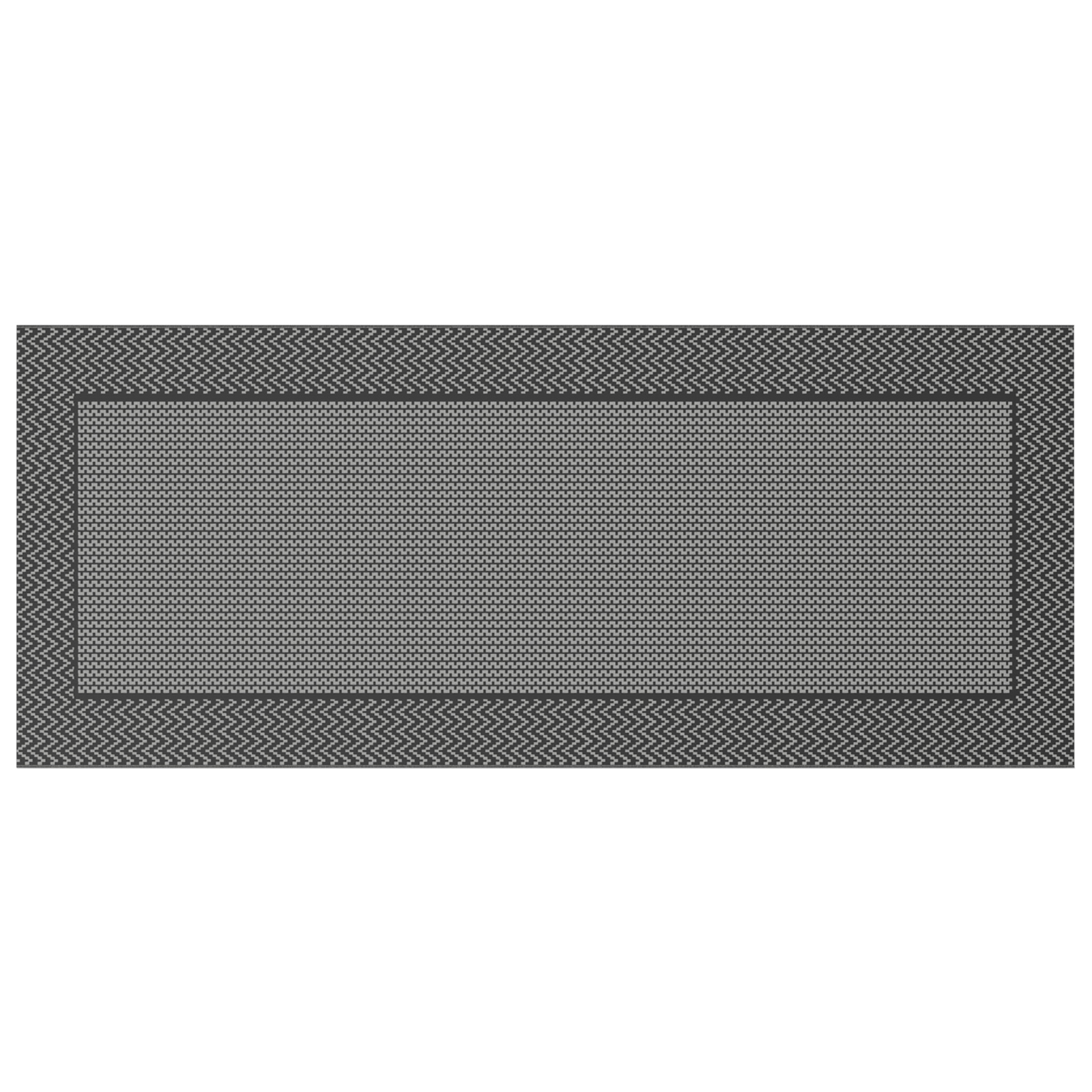 Tappeto da Esterno "ARAKIL" Nero e Grigio 250x600 cm PP