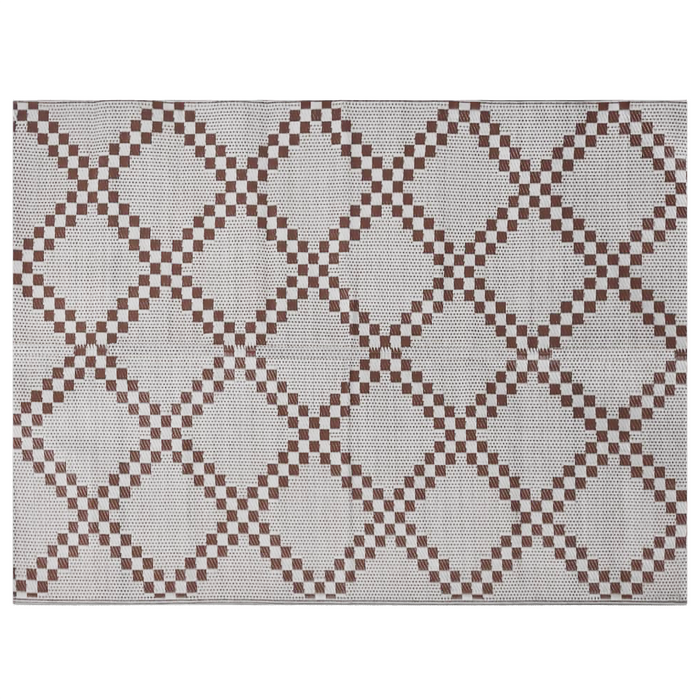 Tappeto da Esterno ARAKIL Marrone e Bianco Polipropilene