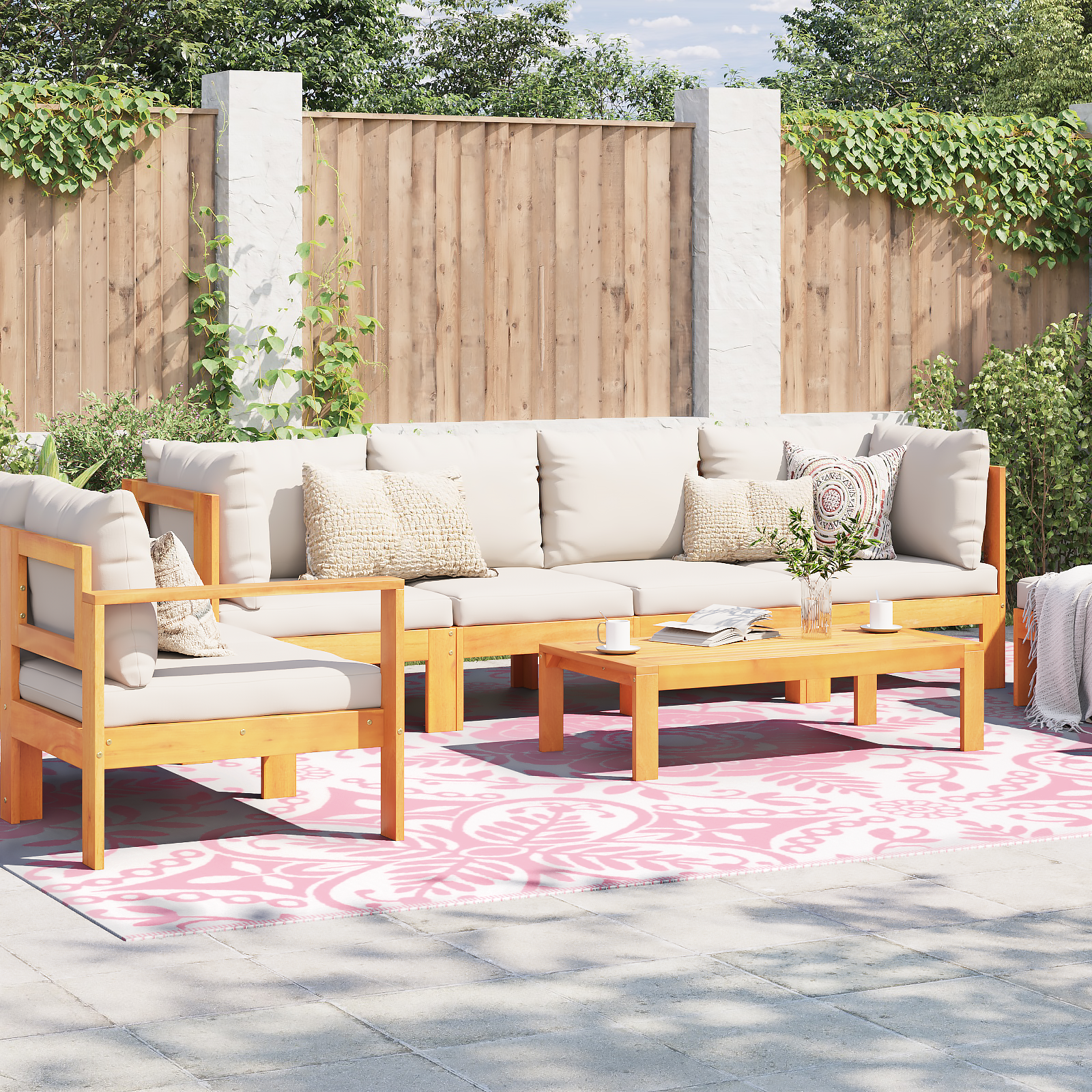 Tappeto da esterno 'ARAKIL'rosa 300x400 cm PP