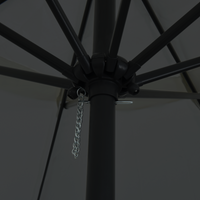 Parasol da Giardino  ø395x245 cm Grigio Scuro