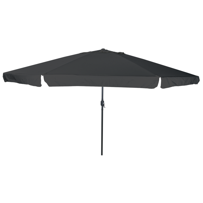 Parasol da Giardino  ø395x245 cm Grigio Scuro