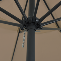 Parasol da giardino  ø395x245 cm Tortora