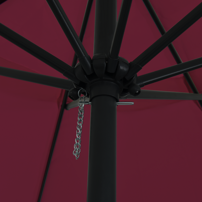 Ombrellone da Giardino ø395x245 cm Bordeaux