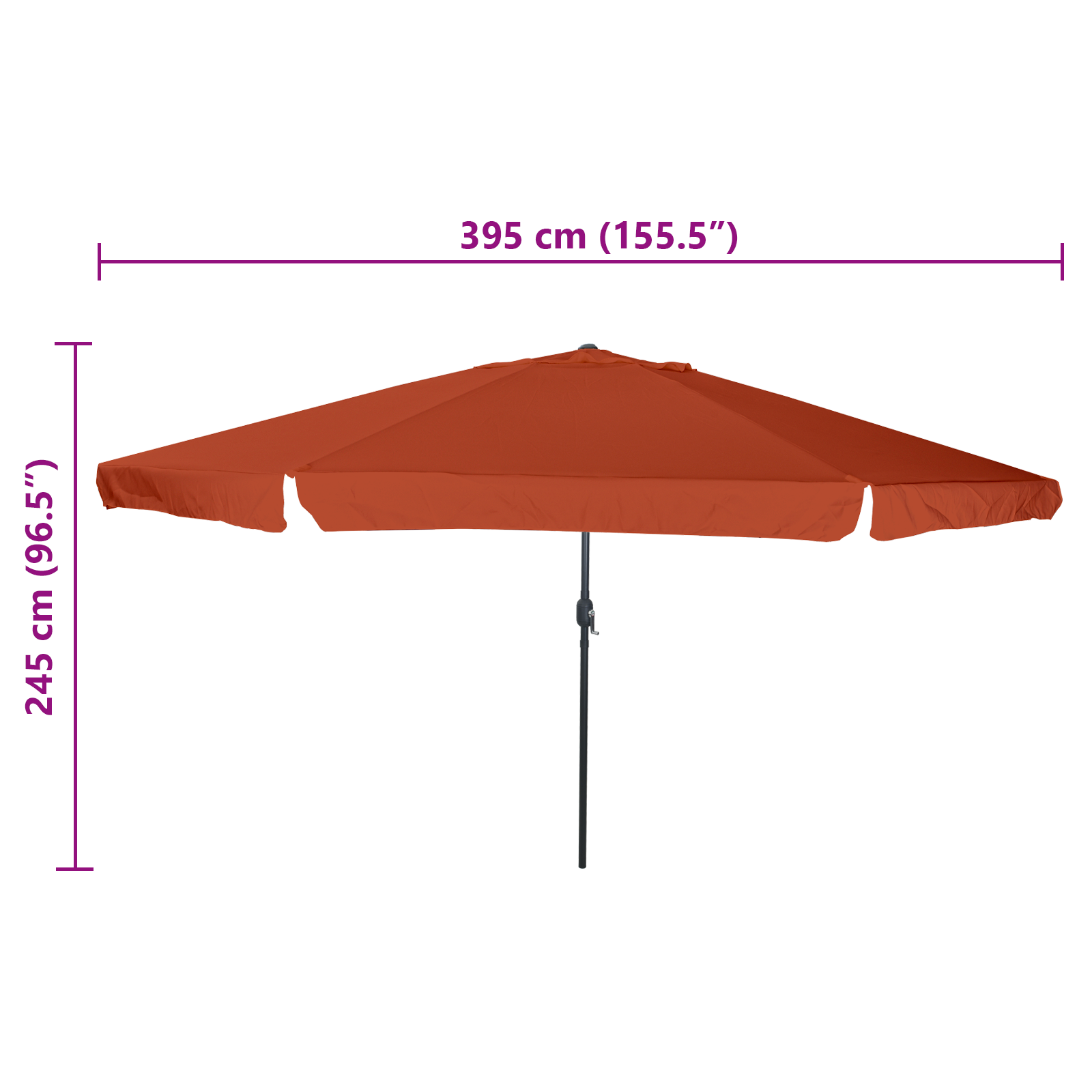 Gazebo da giardino  ø395x245 cm Terracotta