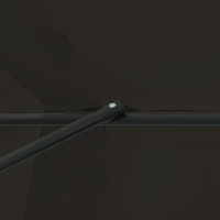 Ombrellone da Giardino  ø395x245 cm Nero