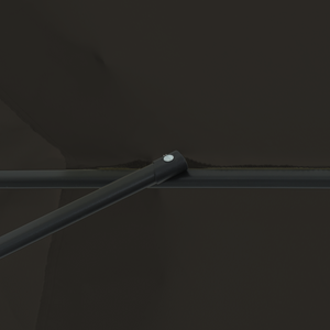 Ombrellone da Giardino  ø395x245 cm Nero