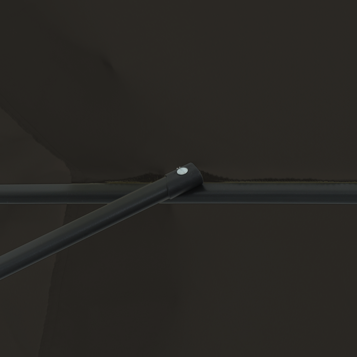 Ombrellone da Giardino  ø395x245 cm Nero