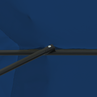 ombrellone da giardino  ø395x245 cm Blu Azzurro