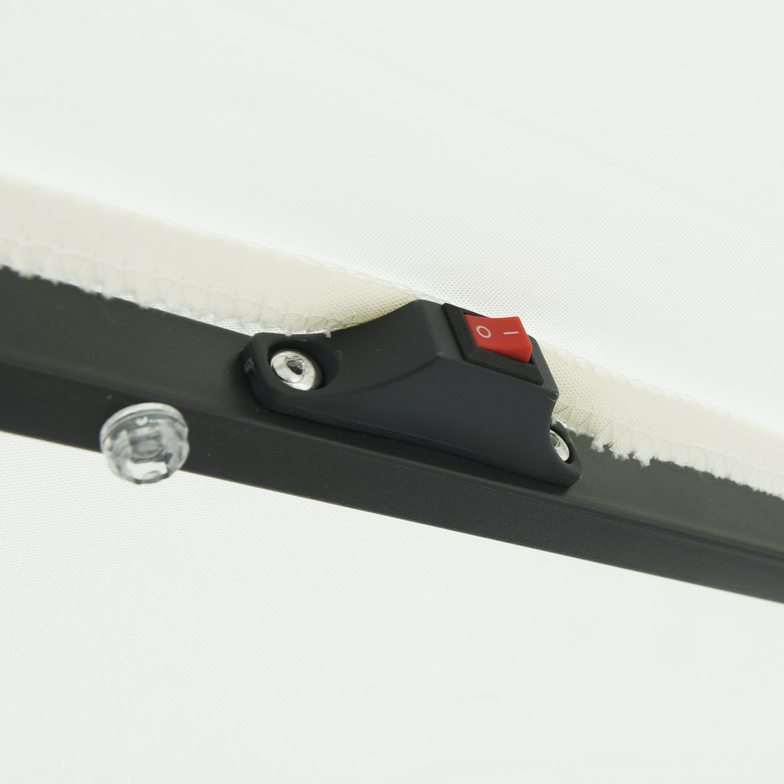 Parasol da Giardino  con Luci LED ø395x245 cm Bianco Sabbia