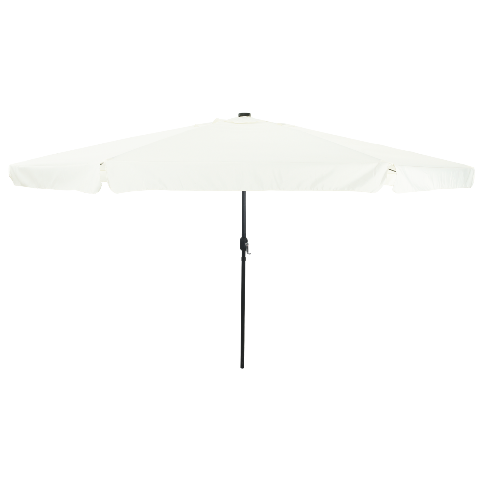 Parasol da Giardino  con Luci LED ø395x245 cm Bianco Sabbia