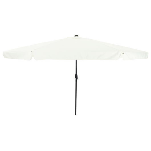 Parasol da Giardino  con Luci LED ø395x245 cm Bianco Sabbia