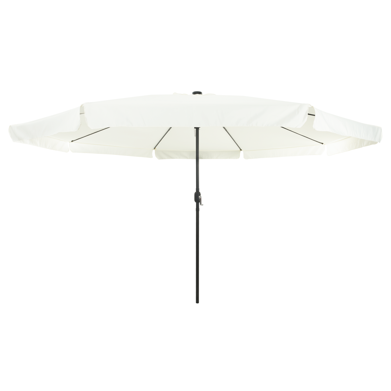 Parasol da Giardino  con Luci LED ø395x245 cm Bianco Sabbia