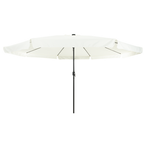 Parasol da Giardino  con Luci LED ø395x245 cm Bianco Sabbia