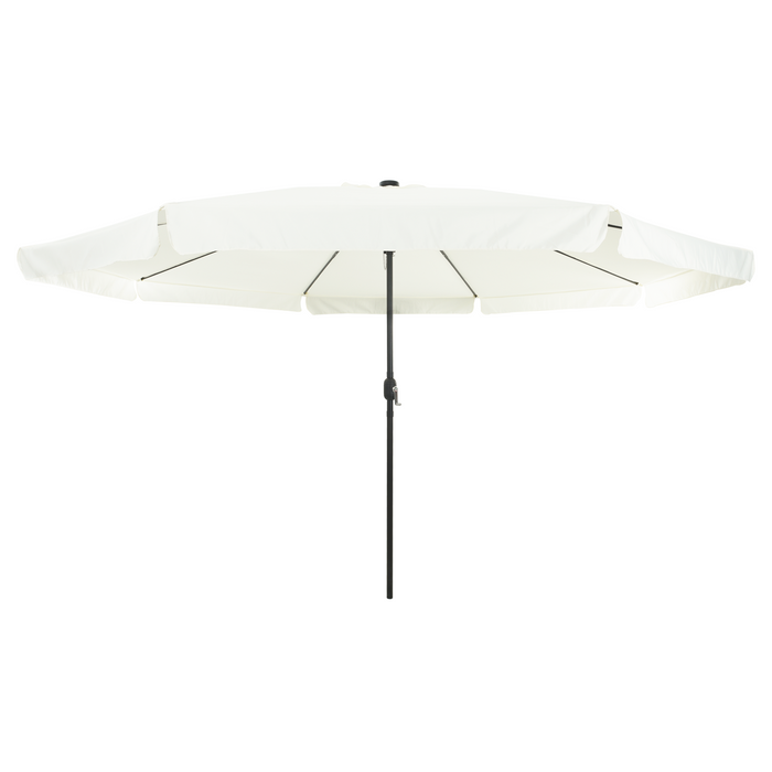Parasol da Giardino  con Luci LED ø395x245 cm Bianco Sabbia