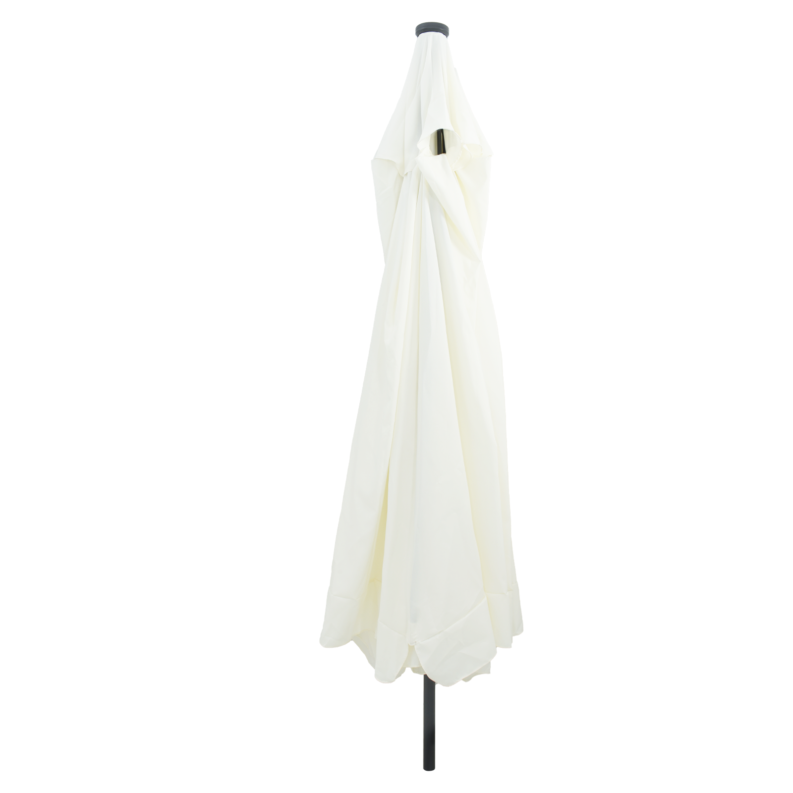 Parasol da Giardino  con Luci LED ø395x245 cm Bianco Sabbia