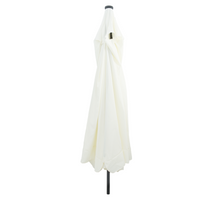 Parasol da Giardino  con Luci LED ø395x245 cm Bianco Sabbia