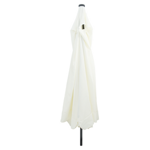 Parasol da Giardino  con Luci LED ø395x245 cm Bianco Sabbia