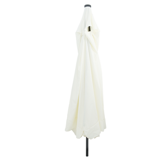 Parasol da Giardino  con Luci LED ø395x245 cm Bianco Sabbia