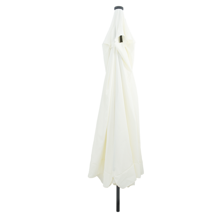 Parasol da Giardino  con Luci LED ø395x245 cm Bianco Sabbia