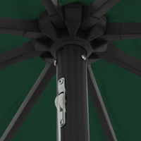 Parasol da Giardino  con Luci LED ø395x245 cm Verde