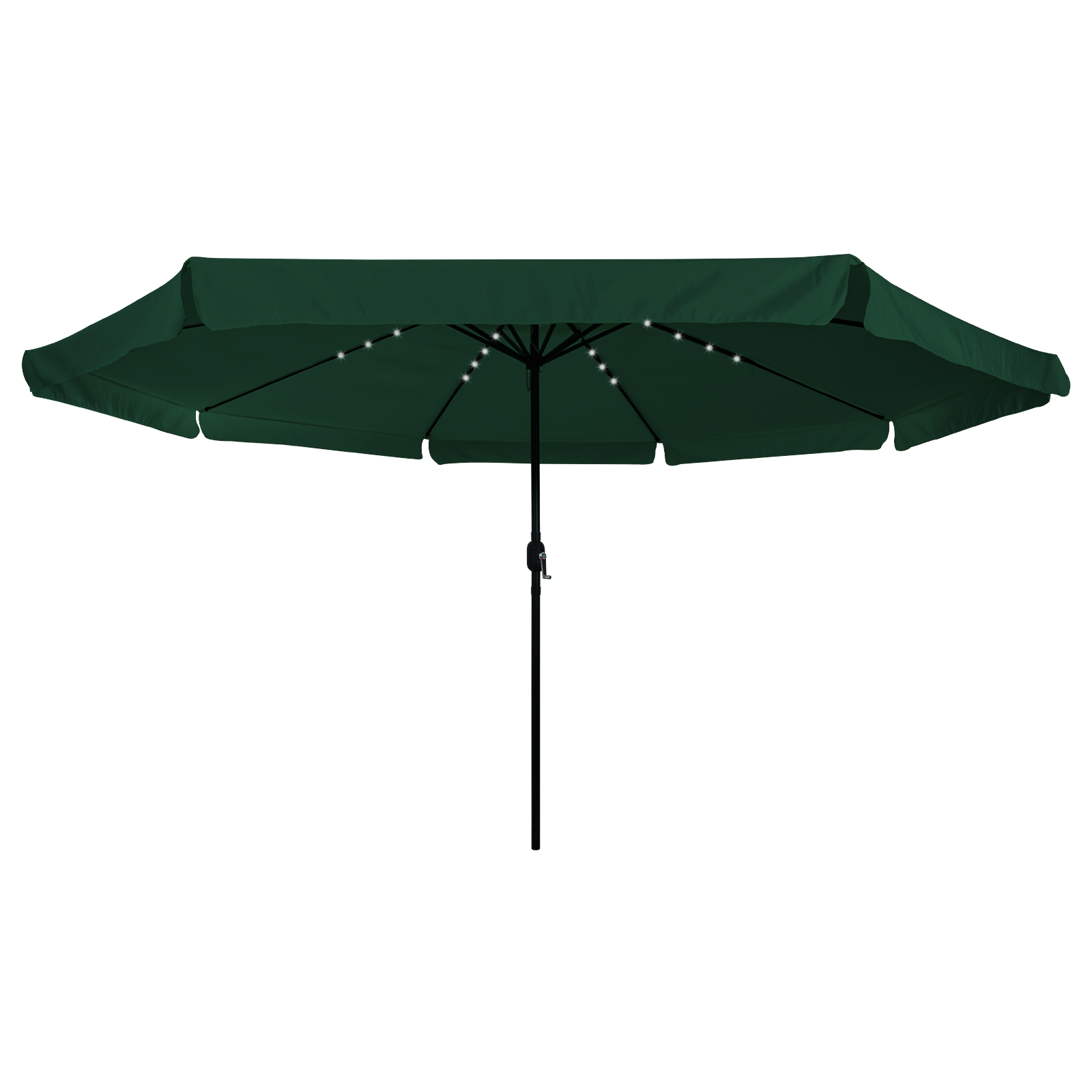 Parasol da Giardino  con Luci LED ø395x245 cm Verde